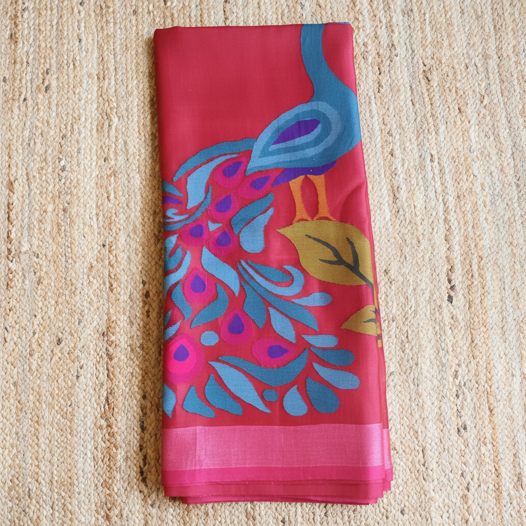 Silk Linen Jamdani Saree – West Bengal Handloom