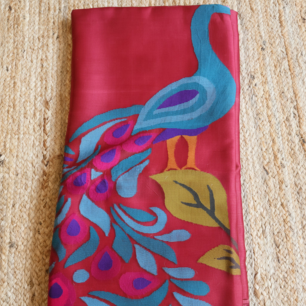 Silk Linen Jamdani Saree – West Bengal Handloom