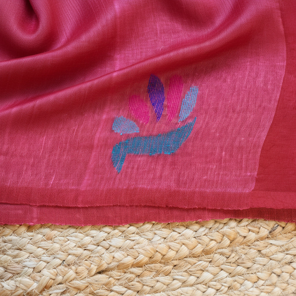 Silk Linen Jamdani Saree – West Bengal Handloom