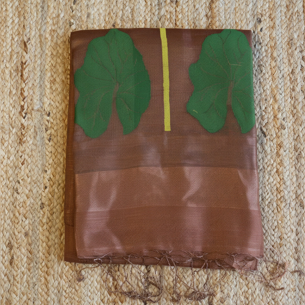 Silk Linen Jamdani Saree – West Bengal Handloom