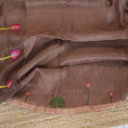 Silk Linen Jamdani Saree – West Bengal Handloom