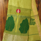 Silk Linen Jamdani Saree – West Bengal Handloom