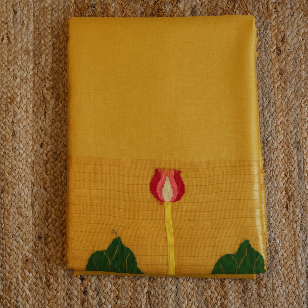 Silk Linen Jamdani Saree – West Bengal Handloom