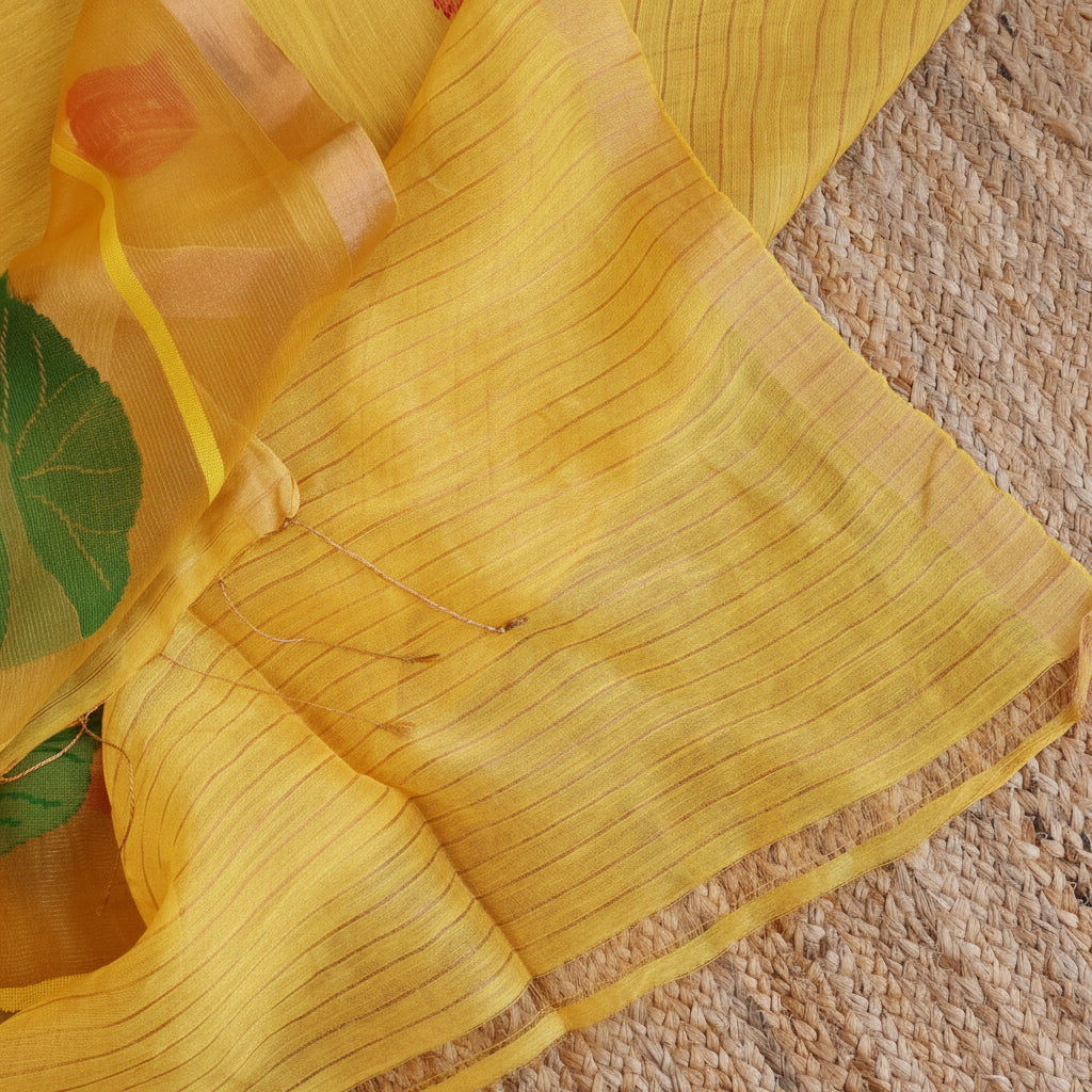 Silk Linen Jamdani Saree – West Bengal Handloom