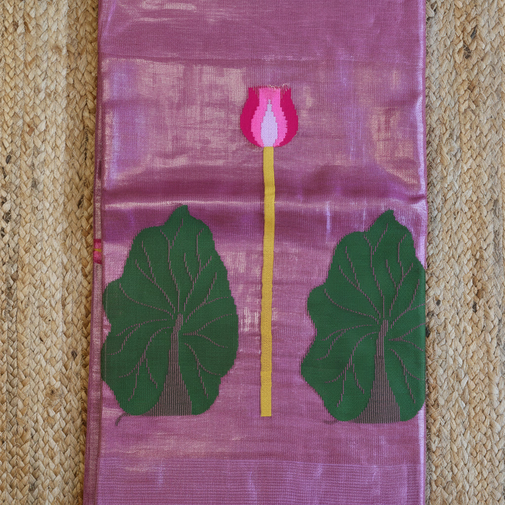Silk Linen Jamdani Saree – West Bengal Handloom