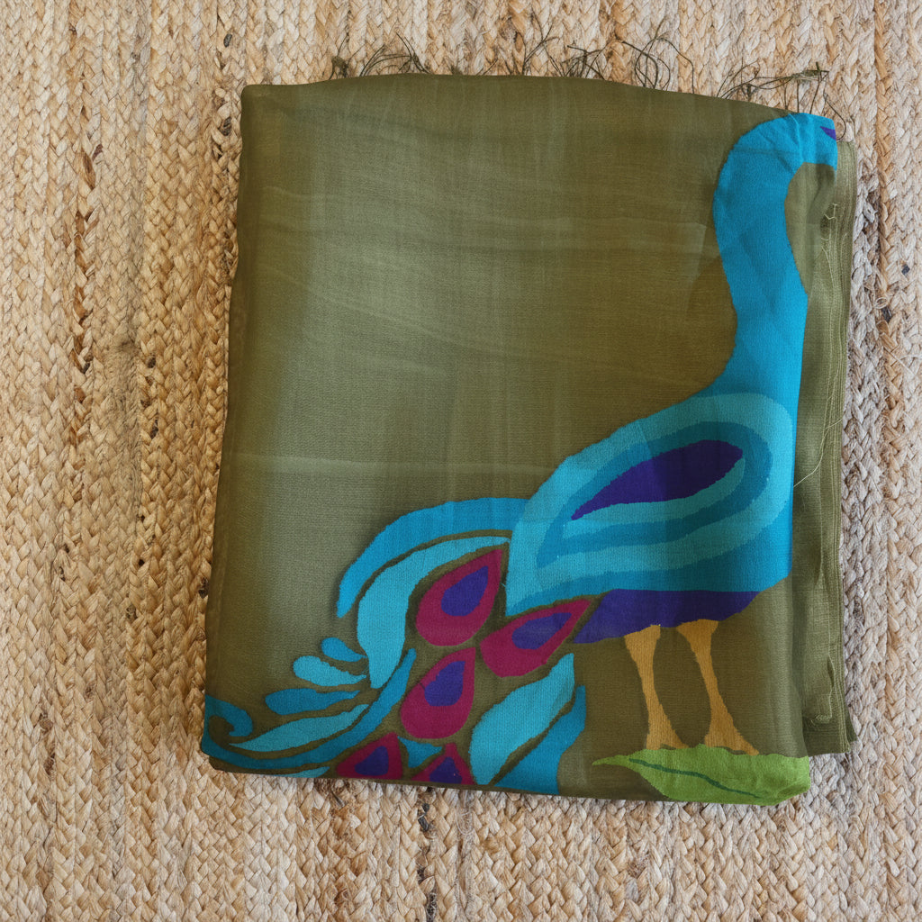 Silk Linen Jamdani Saree – West Bengal Handloom