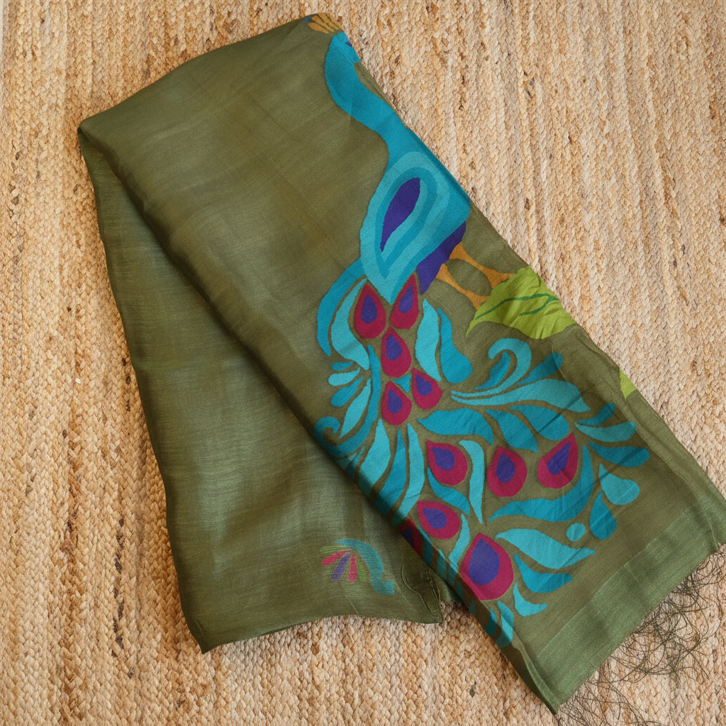 Silk Linen Jamdani Saree – West Bengal Handloom