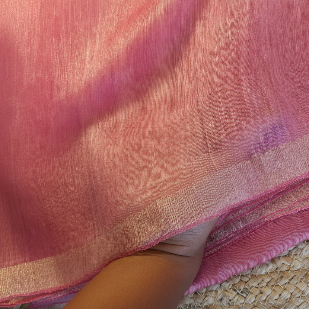 Silk Linen Jamdani Saree – West Bengal Handloom