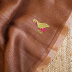 Silk Linen Jamdani Saree – West Bengal Handloom