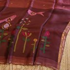 Silk Linen Jamdani Saree – West Bengal Handloom