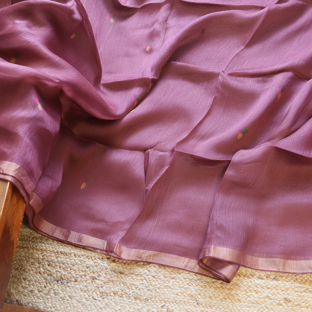 Silk Linen Jamdani Saree – West Bengal Handloom