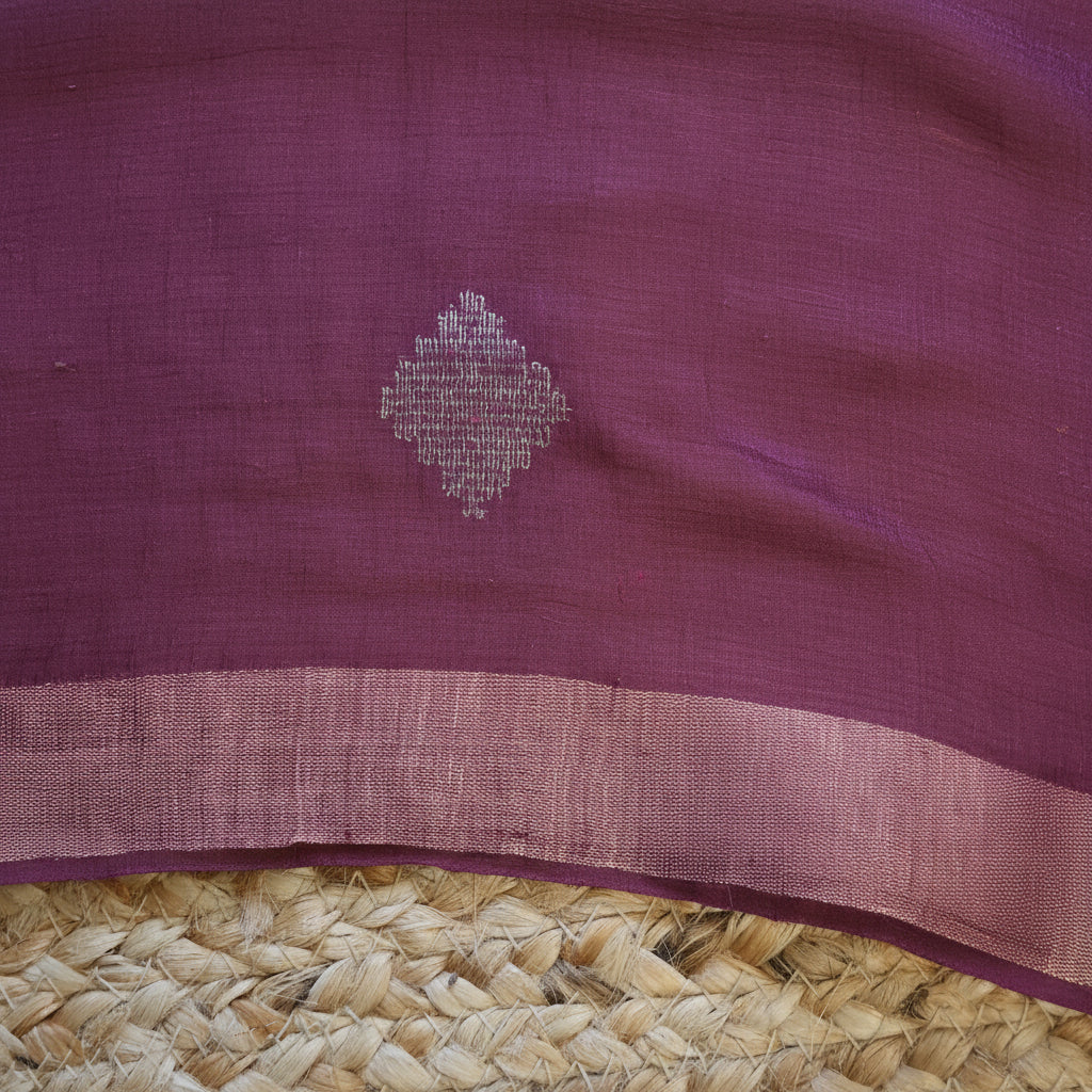 Silk Linen Jamdani Saree – West Bengal Handloom