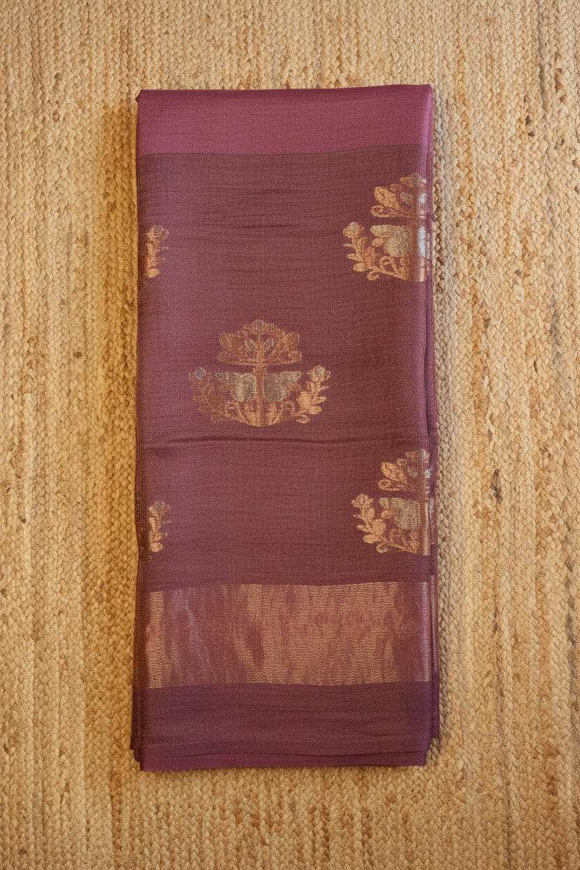 Silk Linen Jamdani Saree – West Bengal Handloom