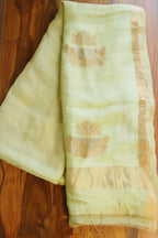 Silk Linen Jamdani Saree – West Bengal Handloom