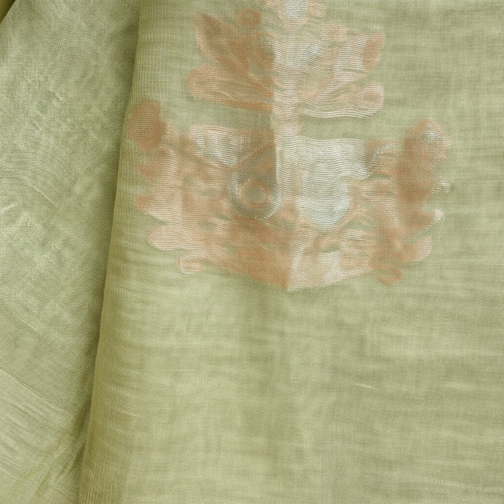 Silk Linen Jamdani Saree – West Bengal Handloom