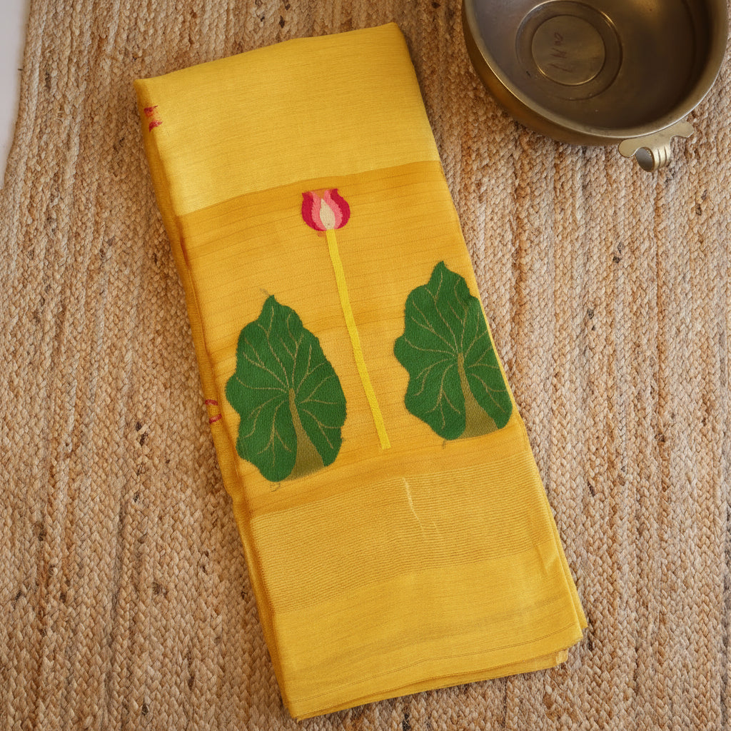 Silk Linen Jamdani Saree – West Bengal Handloom
