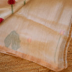 Silk Linen Jamdani Saree – West Bengal Handloom