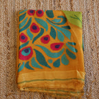Silk Linen Jamdani Saree – West Bengal Handloom