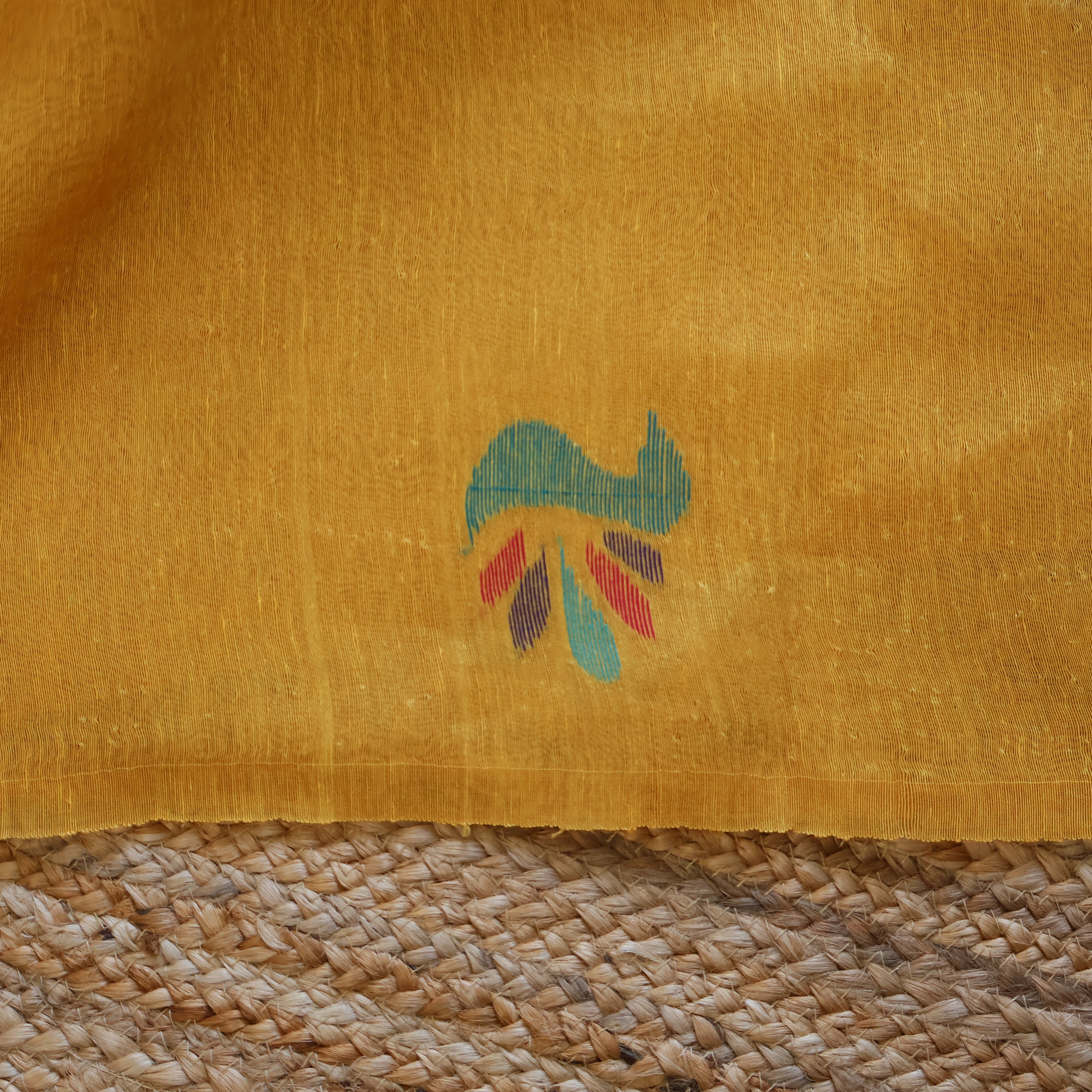 Silk Linen Jamdani Saree – West Bengal Handloom