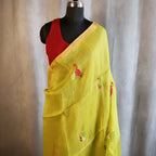 Silk Linen Jamdani Saree – West Bengal Handloom
