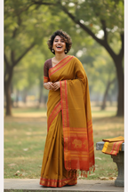 Narayanapet Cotton Handloom Sarees with blouse. Light weight easy to drape. Comfortable all day.