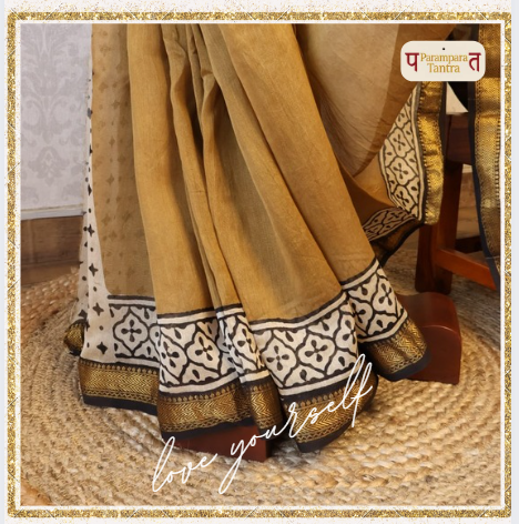 Maheshwari Handloom Silk Saree with blouse – 100% Pure Silk. Lightweight  easy to drape . Comfortable all day.