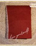 Red Base with Black & White Designs Saree with Matching Blouse - 100% Pure Maheshwari Handloom Silk