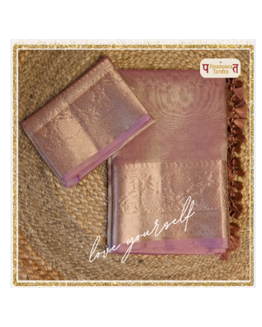 Banarasi Organza Saree with Zari with blouse: Easy to drape and comfortable to wear.