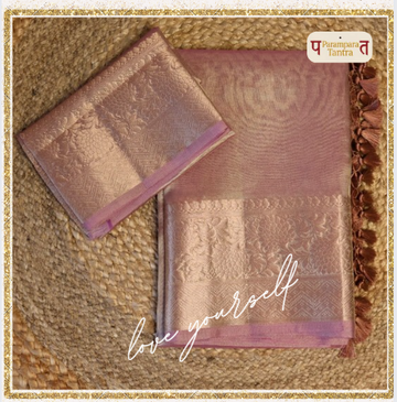 Banarasi Organza Saree with Zari with blouse: Easy to drape and comfortable to wear.