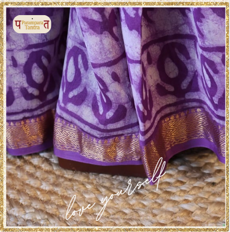 Maheshwari Handloom Cotton Silk Saree with blouse – Cotton 20% Silk 80%Lightweight and comfortable, easy to drape . Comfortable all day .