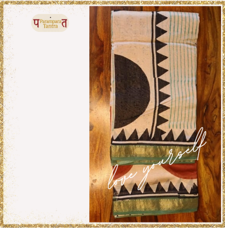 Maheshwari Handloom Cotton Silk Saree – 100% Pure Cotton Silk