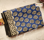 Mulmul pure cotton Sarees block print with blouse. Lightweight, easy to drape . Comfortable all day .