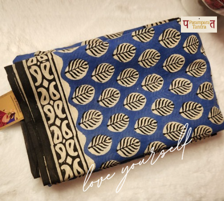 Mulmul pure cotton Sarees block print with blouse. Lightweight, easy to drape . Comfortable all day .