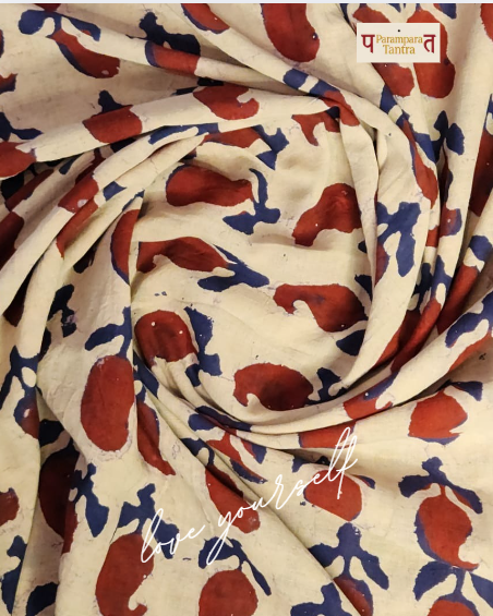 Mulmul pure cotton Sarees block print with blouse. Lightweight, easy to drape . Comfortable all day .