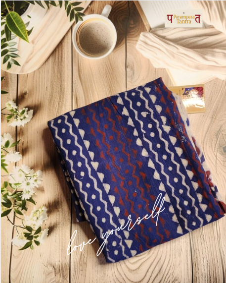 Mulmul pure cotton Sarees block print with blouse. Lightweight, easy to drape . Comfortable all day .