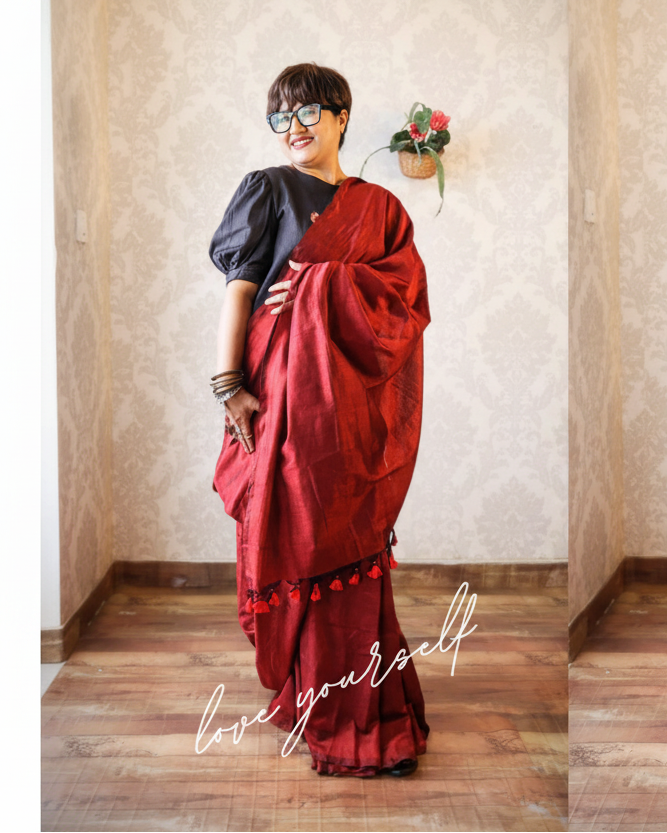 Formal Sarees with blouse & blend of fabric is 70% cotton, 30% acrylic. Light weight easy to drape. Comfortable all day .