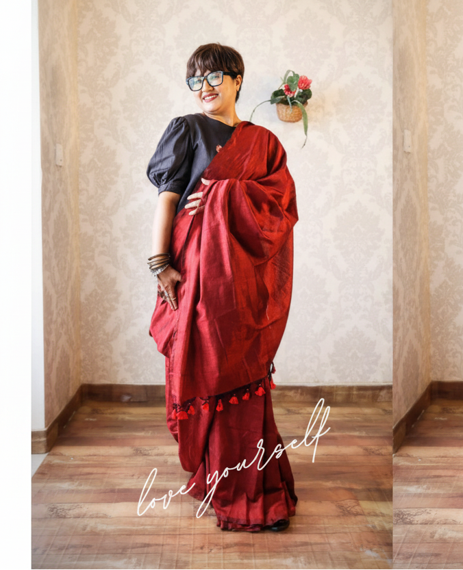 Formal Sarees with blouse & blend of fabric is 70% cotton, 30% acrylic. Light weight easy to drape. Comfortable all day .