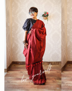 Formal Sarees with blouse & blend of fabric is 70% cotton, 30% acrylic. Light weight easy to drape. Comfortable all day .