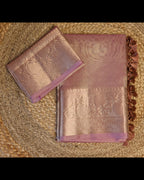 Banarasi Organza Saree with Zari with blouse: Easy to drape and comfortable to wear.