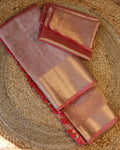 Banarasi Organza Saree with Zari with blouse: Easy to drape and comfortable to wear.