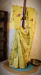 Maheshwari Handloom Silk Saree with blouse – 100% Pure Silk