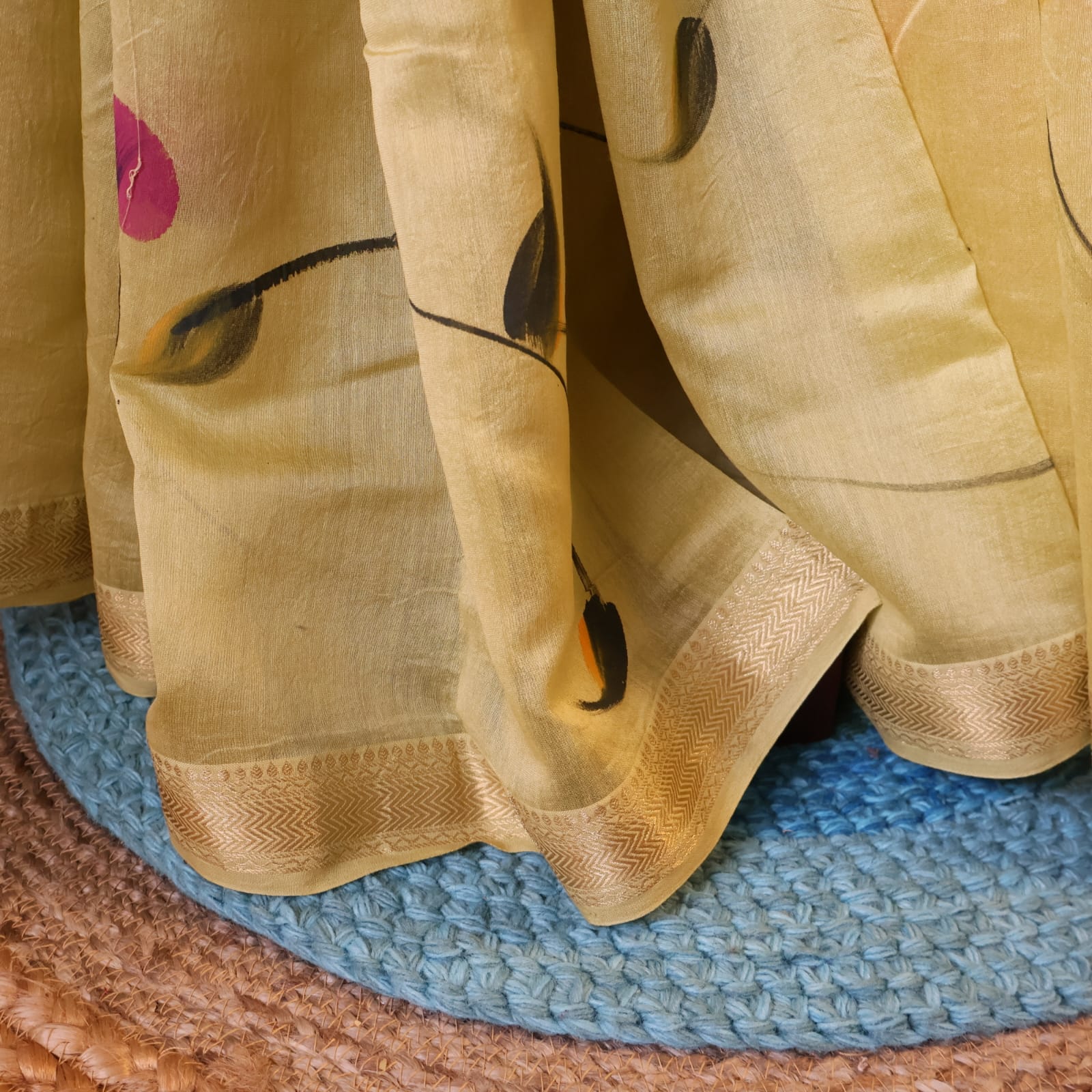 Maheshwari Handloom Silk Saree with blouse – 100% Pure Silk