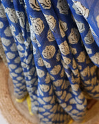 Beautiful Sky Blue Maheshwari Handloom Saree with White design and yellow  Silk Zari – 80% Silk, 20% Cotton (Cotton Silk) – Comes with Matching Blouse Piece