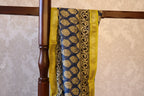 Beautiful Sky Blue Maheshwari Handloom Saree with White design and yellow  Silk Zari – 80% Silk, 20% Cotton (Cotton Silk) – Comes with Matching Blouse Piece