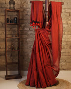 Formal Sarees with blouse & blend of fabric is 70% cotton, 30% acrylic. Light weight easy to drape. Comfortable all day .