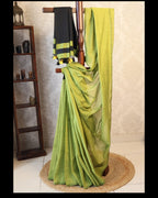 Formal Sarees with blouse & blend of fabric is 70% cotton, 30% acrylic. Lightweight Maheshwari and comfortable, easy to drape .Comfortable all day .