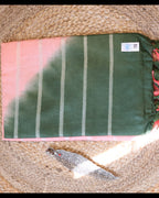 Pure Linen  Saree with blouse – Elegant, Professional & Handwoven Light weight easy to drape. Comfortable all day .