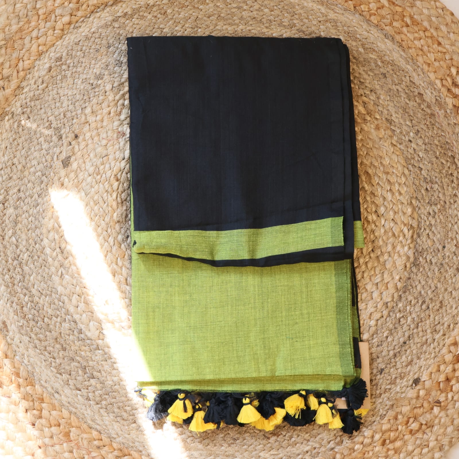 Formal Sarees with blouse & blend of fabric is 70% cotton, 30% acrylic. Lightweight Maheshwari and comfortable, easy to drape .Comfortable all day .