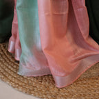 Pure Linen  Saree with blouse – Elegant, Professional & Handwoven Light weight easy to drape. Comfortable all day .