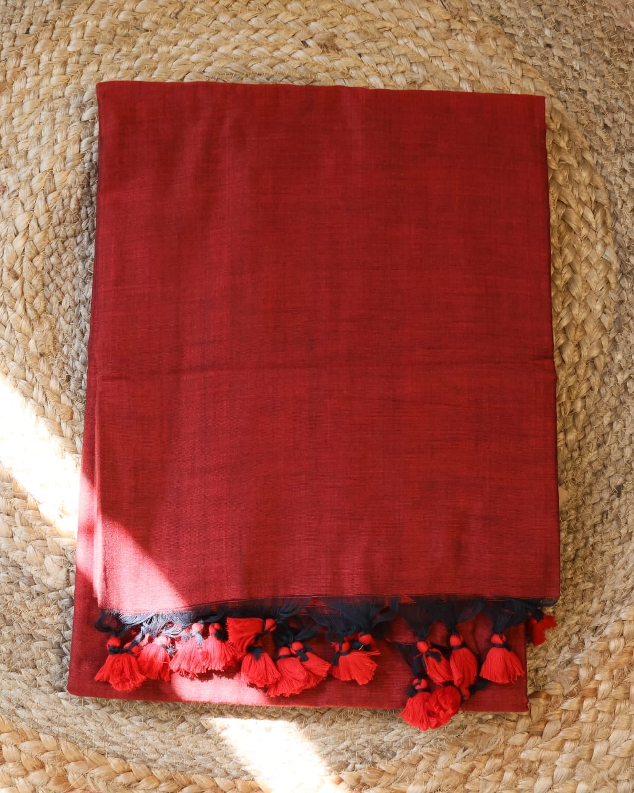 Formal Sarees with blouse & blend of fabric is 70% cotton, 30% acrylic. Light weight easy to drape. Comfortable all day .